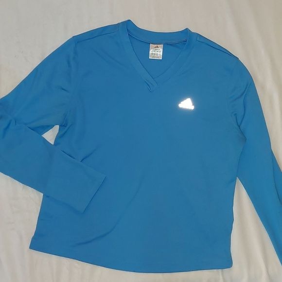 adidas Tops - Adidas Reflective Bright Blue Athletic Top